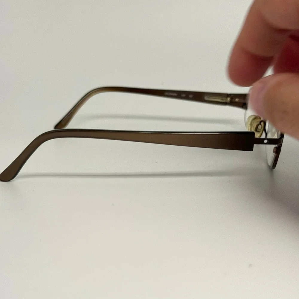 Zyloware 186 Brown Metal Oval Eyeglass Frames 54-17-140 Full Rim Eyewear